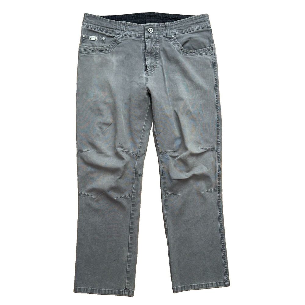 Vintage Kuhl Legendary Kanvus Jeans Patina Dye Pants Mens 36x30 Fade Out Gray
